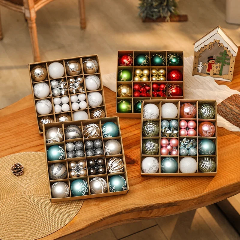 Christmas Ornament Set Glossy & Matte 44 Piece