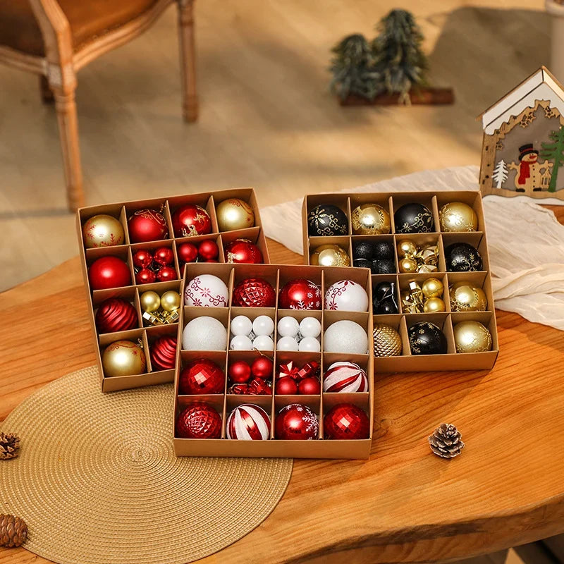 Christmas Ornament Set Glossy & Matte 44 Piece