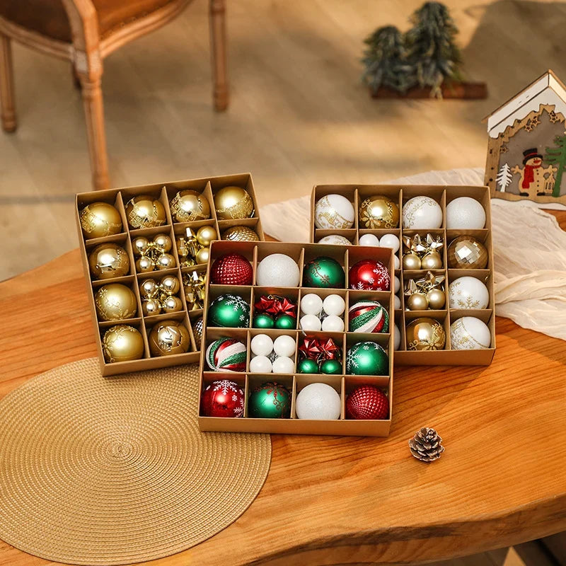 Christmas Ornament Set Glossy & Matte 44 Piece