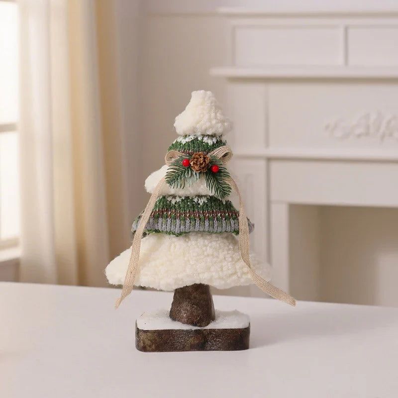 Christmas Reindeer Figurine Tabletop 11.8 Inch Scarf & Garland