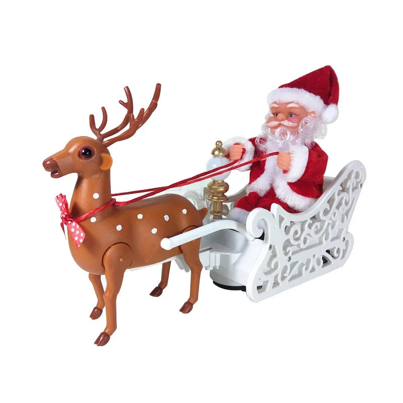Christmas Sleigh Centerpiece Handcrafted Red Finish