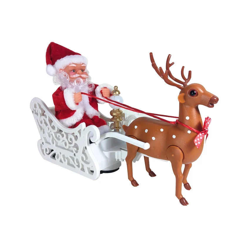 Christmas Sleigh Decoration Handcrafted Red Tabletop Centerpiece