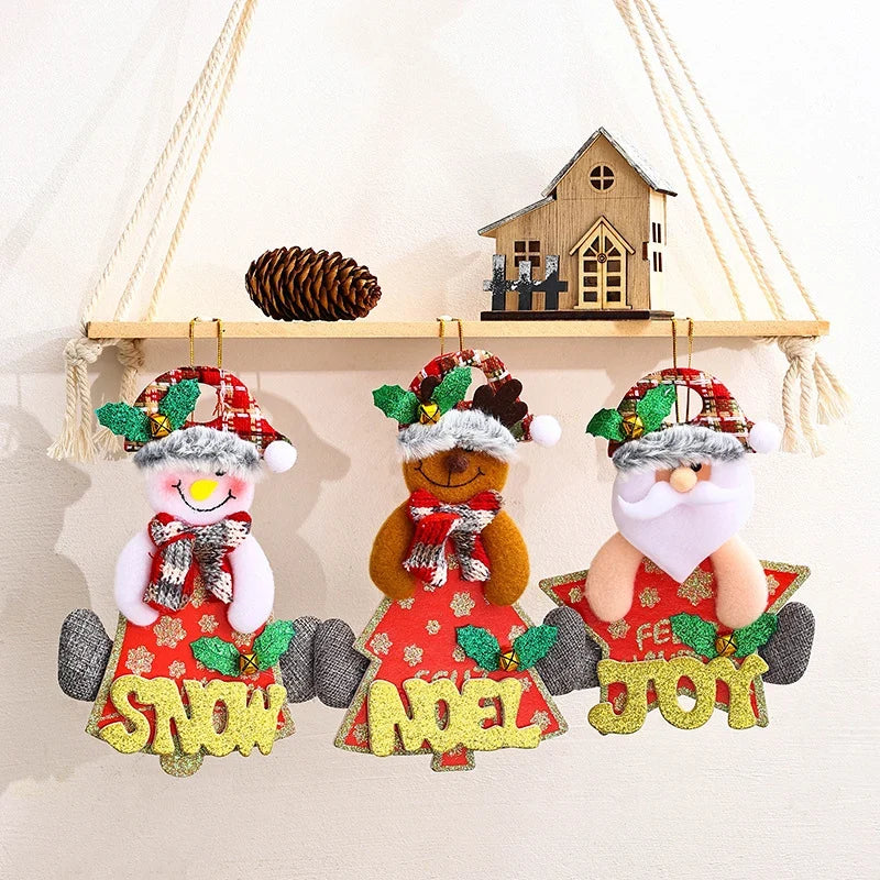 Christmas Snowman Decoration Durable Fabric Lightweight Ready To Hang