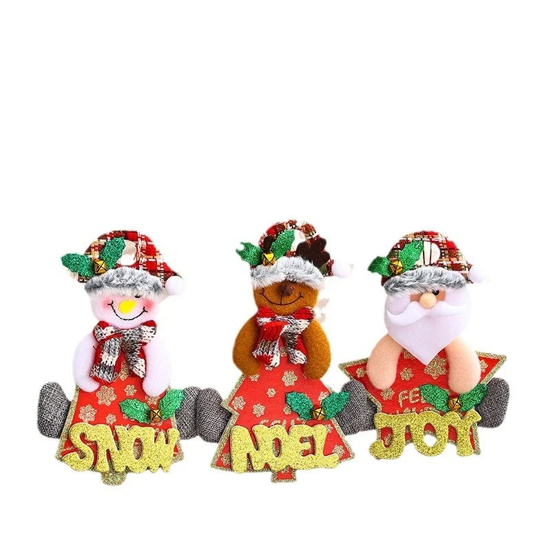 Christmas Snowman Decoration Durable Fabric Lightweight Ready To Hang