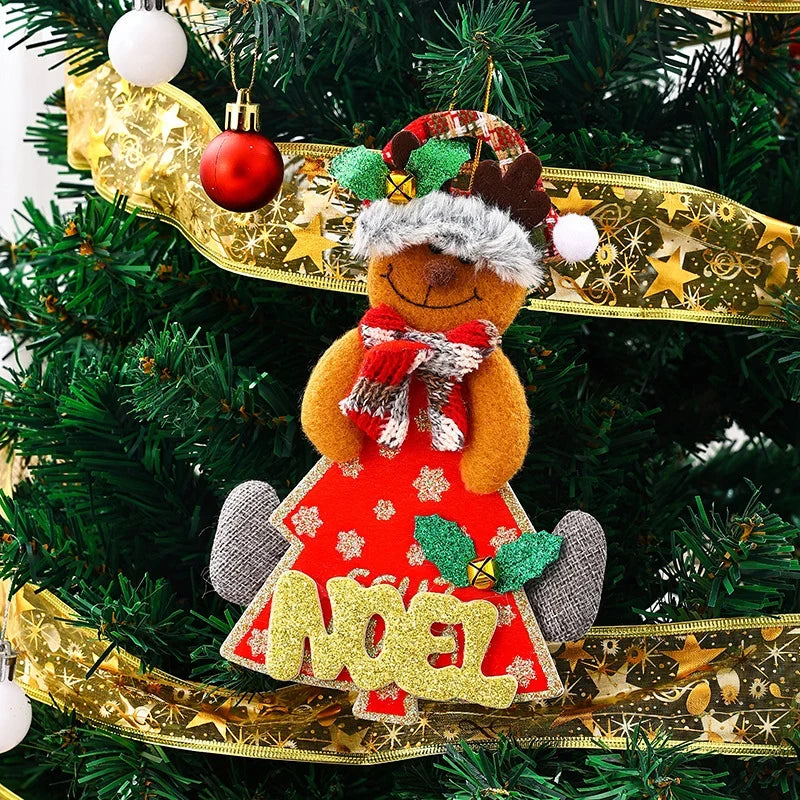 Christmas Snowman Decoration Durable Fabric Lightweight Ready To Hang