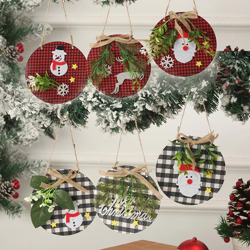 Christmas Snowman Ornament Felt & Cardboard Easy Hang