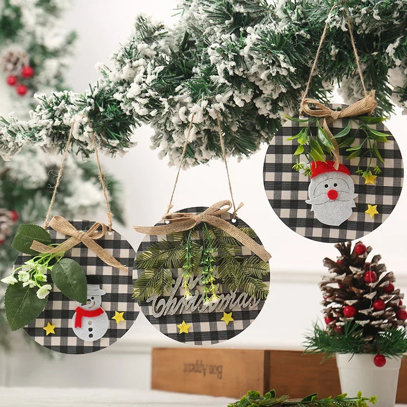 Christmas Snowman Ornament Felt & Cardboard Easy Hang