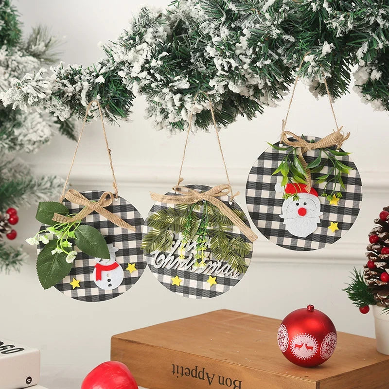 Christmas Snowman Ornament Felt & Cardboard Easy Hang