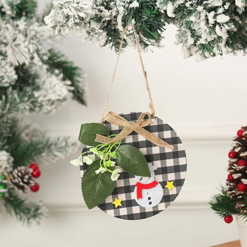 Christmas Snowman Ornament Felt & Cardboard Easy Hang
