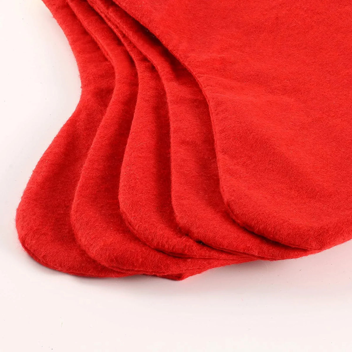 Christmas Stocking Large Capacity Gold-Edged Wave Trim