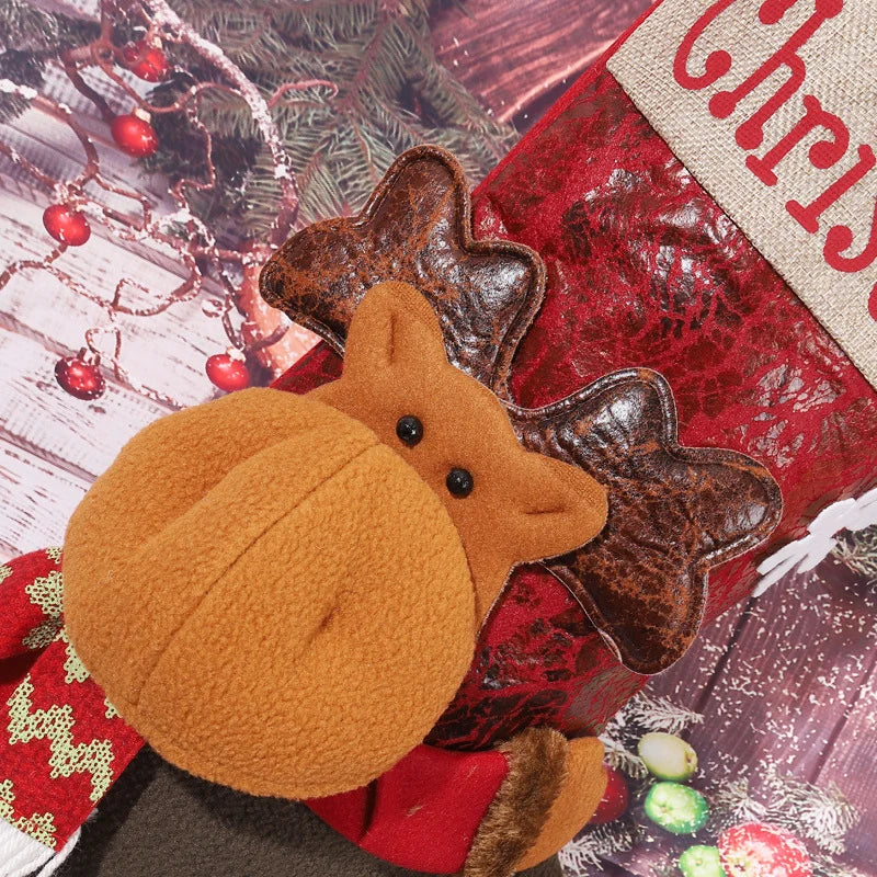 Christmas Stocking Snowman Motif Soft & Durable Fabric
