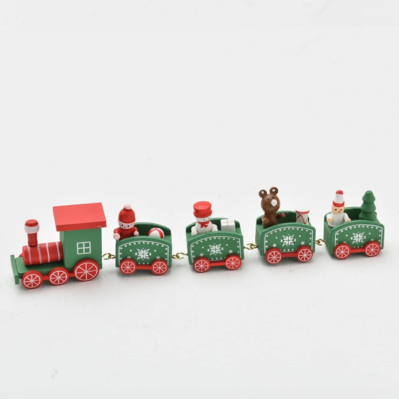 Christmas Train Wooden Tabletop Set of Figures