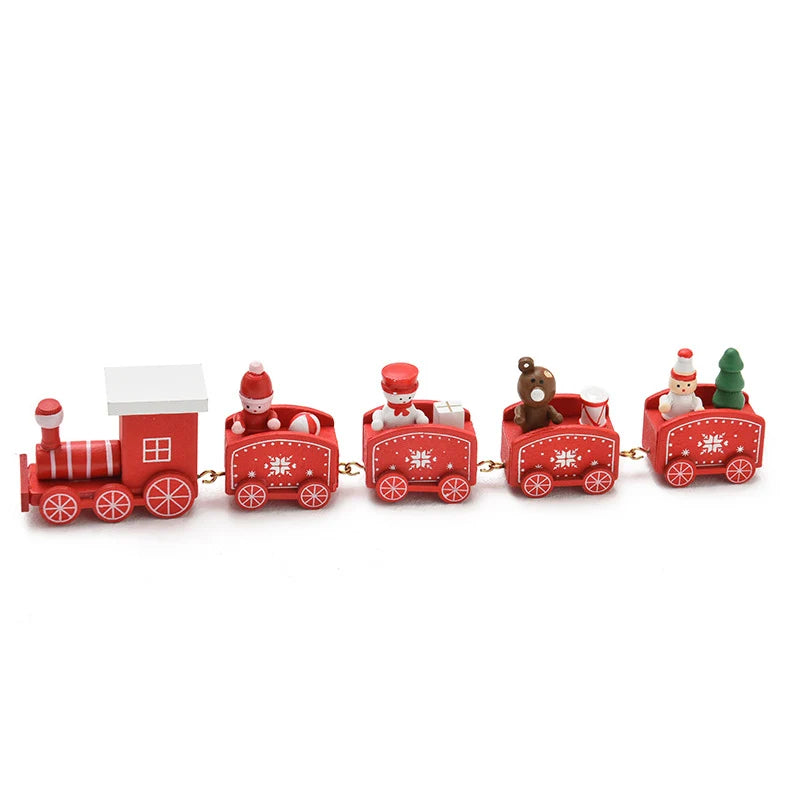 Christmas Train Wooden Tabletop Set of Figures