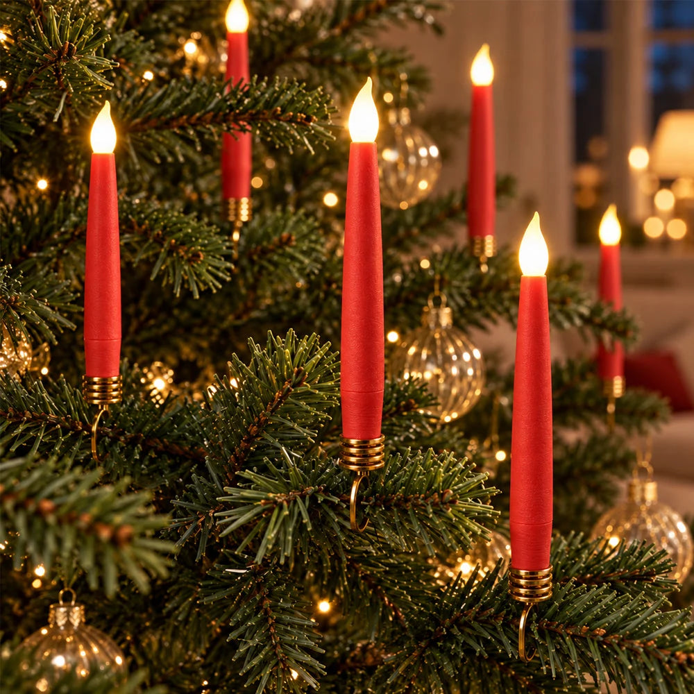 Christmas Tree Candle Lights Wireless Remote Control Set of 20