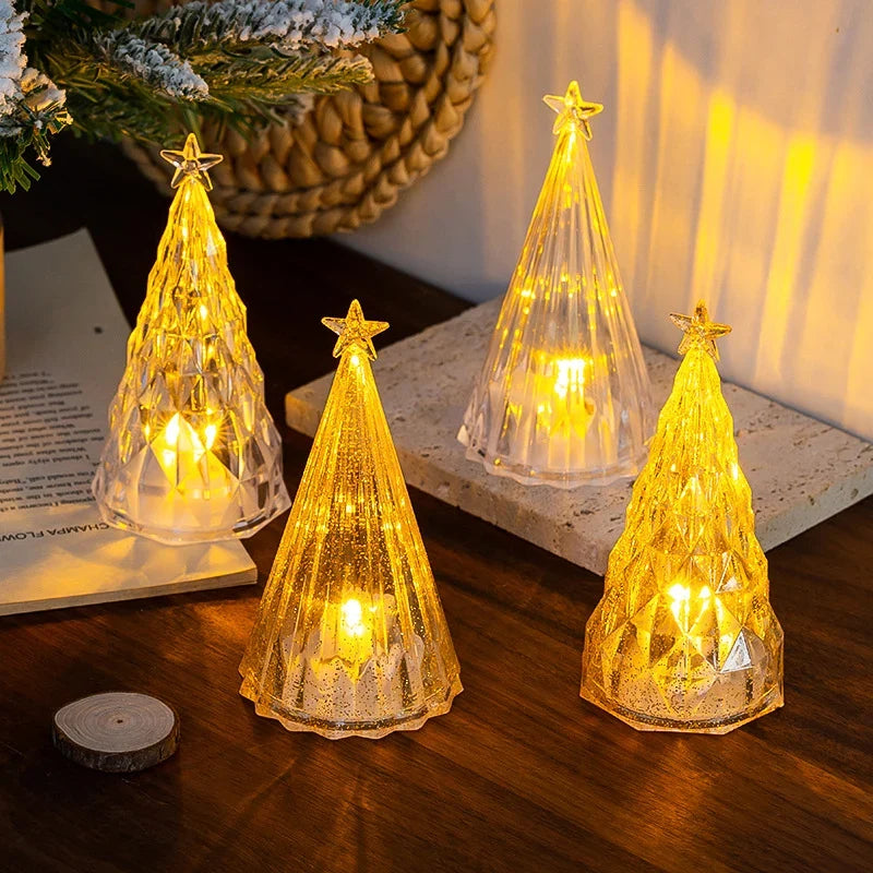 Christmas Tree Decoration Translucent Warm LED Star Topper