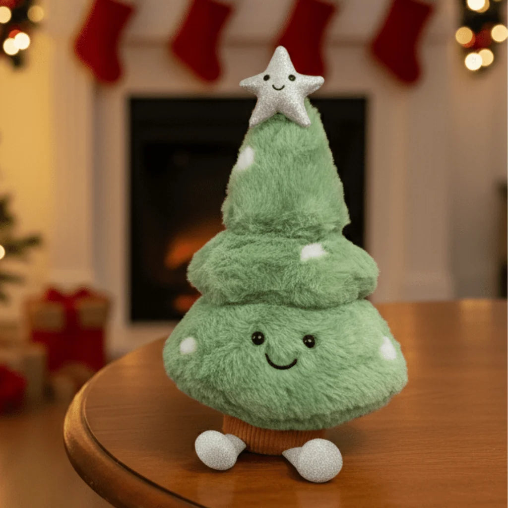 Christmas Tree Figurine Plush Soft Festive Decor
