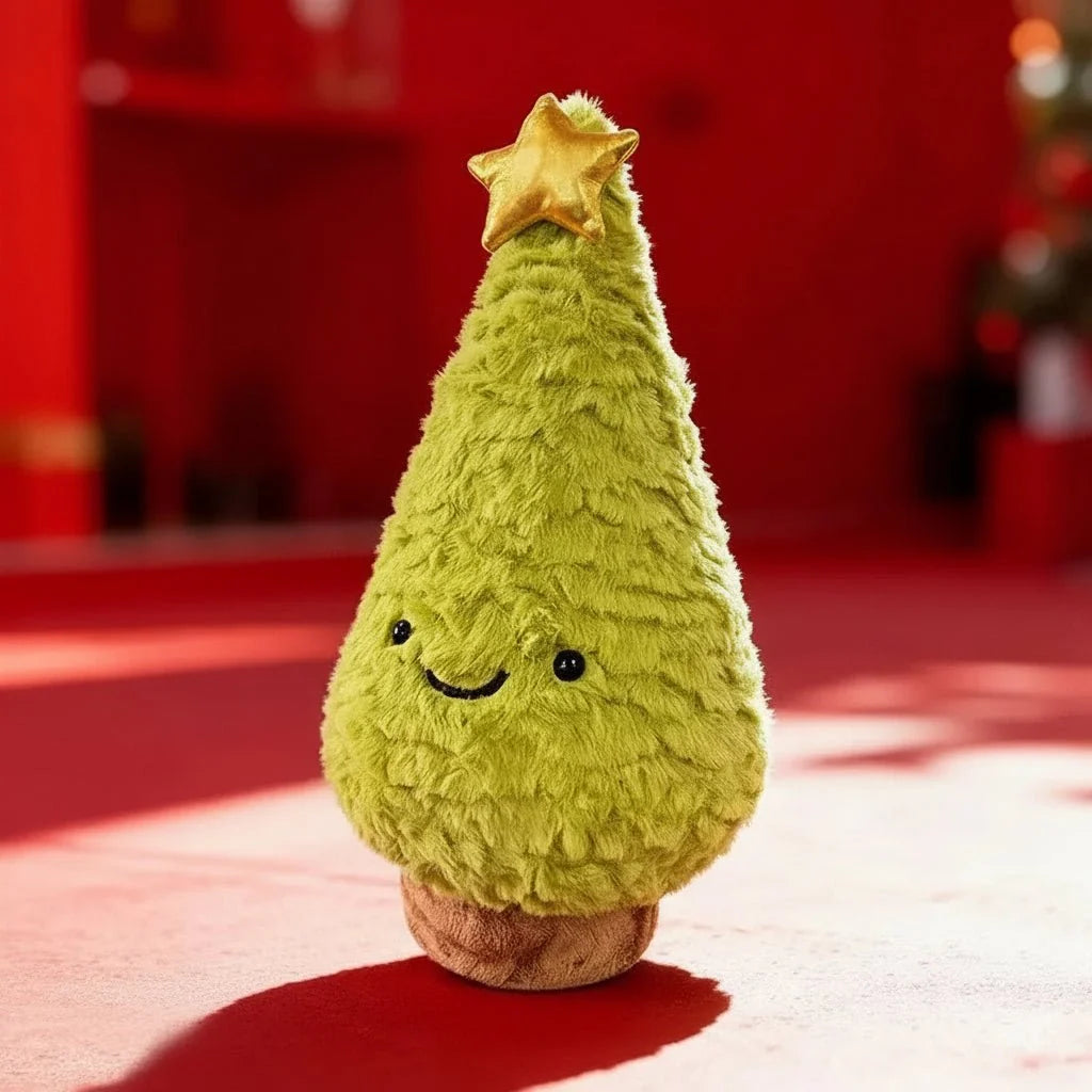 Christmas Tree Figurine Plush Soft Festive Decor