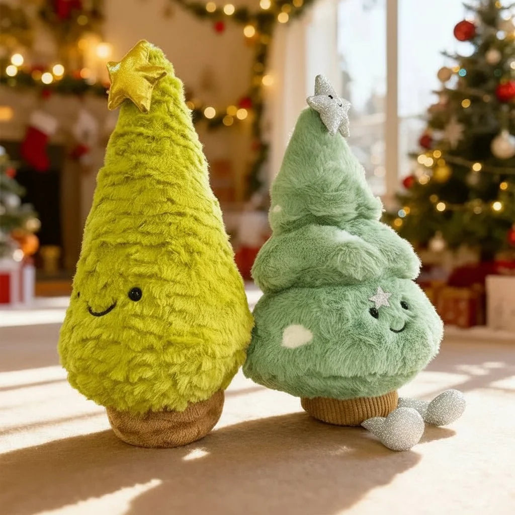 Christmas Tree Figurine Plush Soft Festive Decor