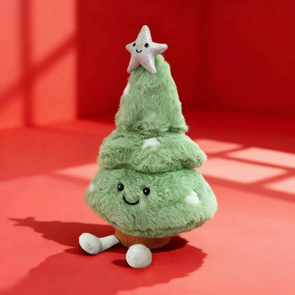 Christmas Tree Figurine Plush Soft Festive Decor