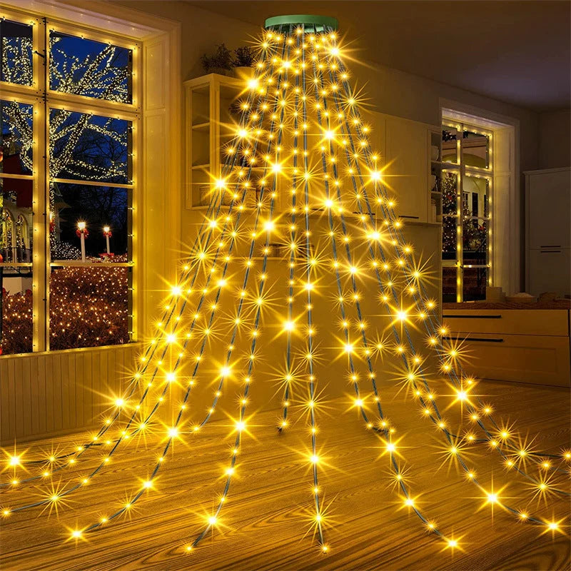 Christmas Tree Lights Cascading LED With Remote Control