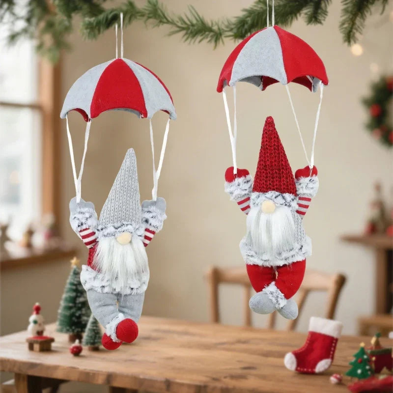 Christmas Tree Ornament Durable Fabric Parachute Santa