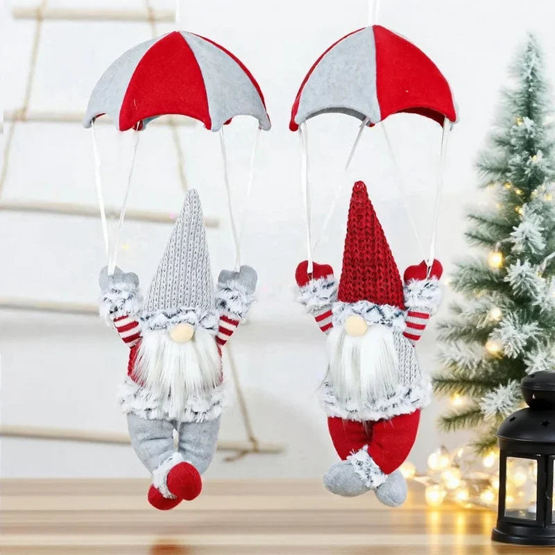 Christmas Tree Ornament Durable Fabric Parachute Santa