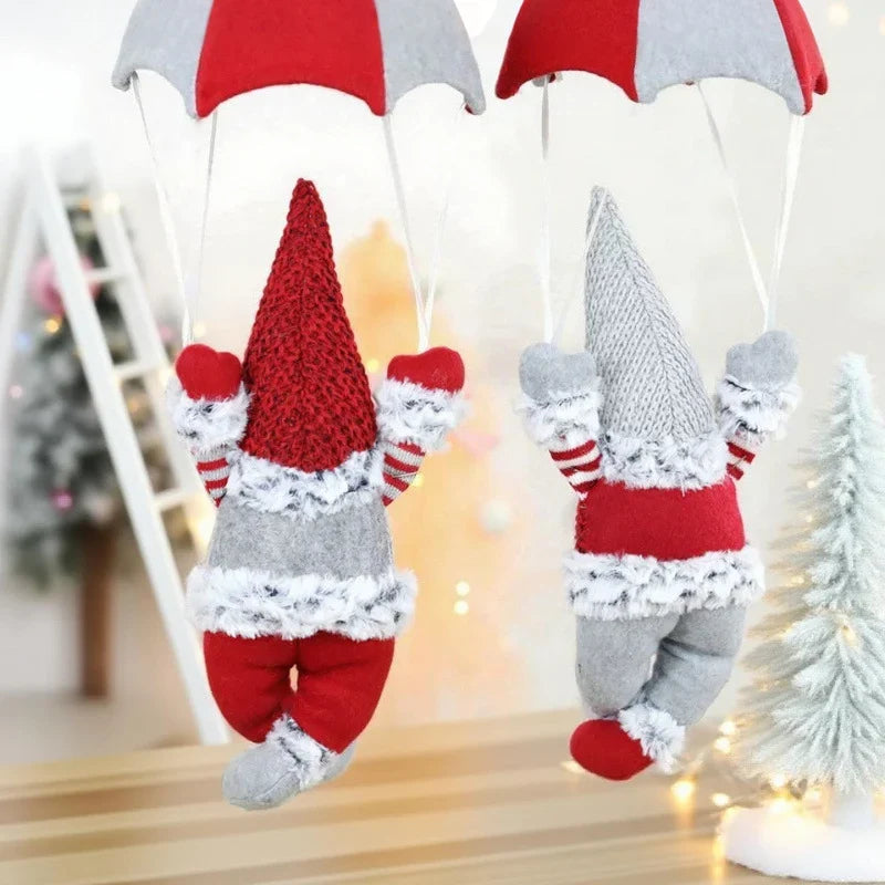 Christmas Tree Ornament Durable Fabric Parachute Santa