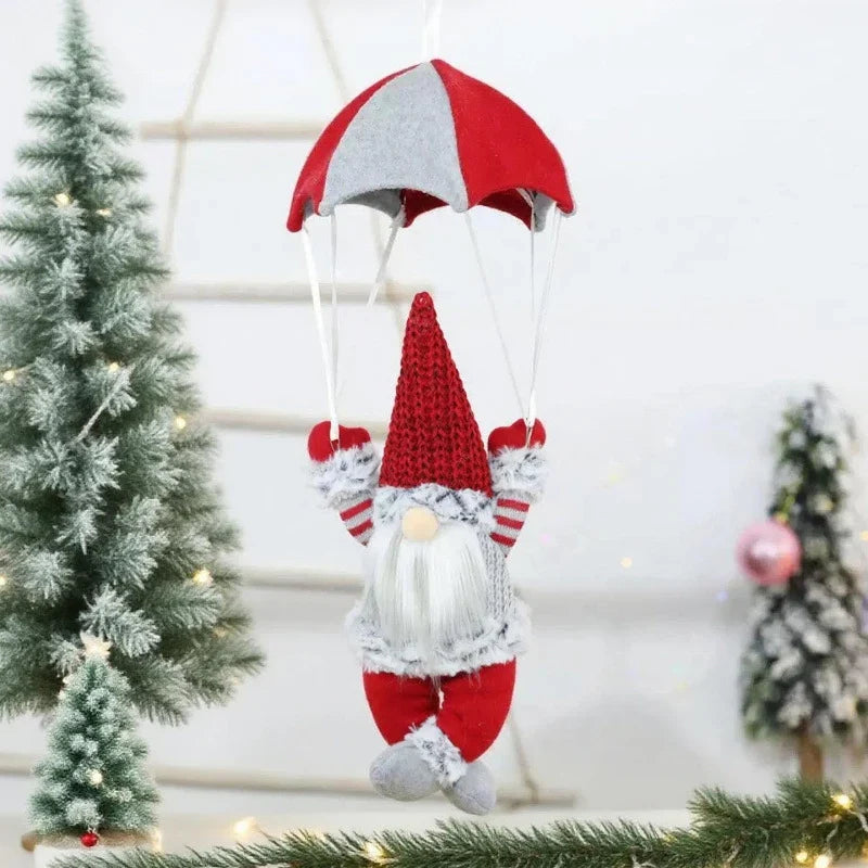 Christmas Tree Ornament Durable Fabric Parachute Santa