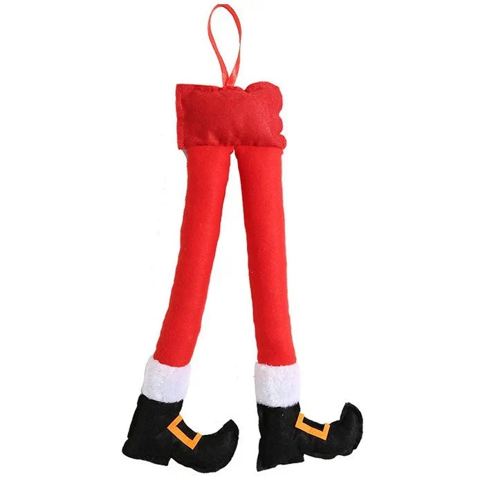 Christmas Tree Ornament Striped Fabric Elf Shoe 27.6 Inch