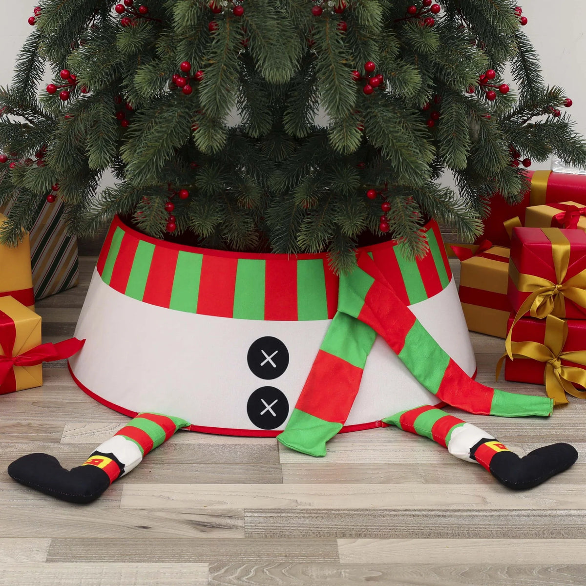Christmas Tree Skirt Sequin Design Spot Clean Care