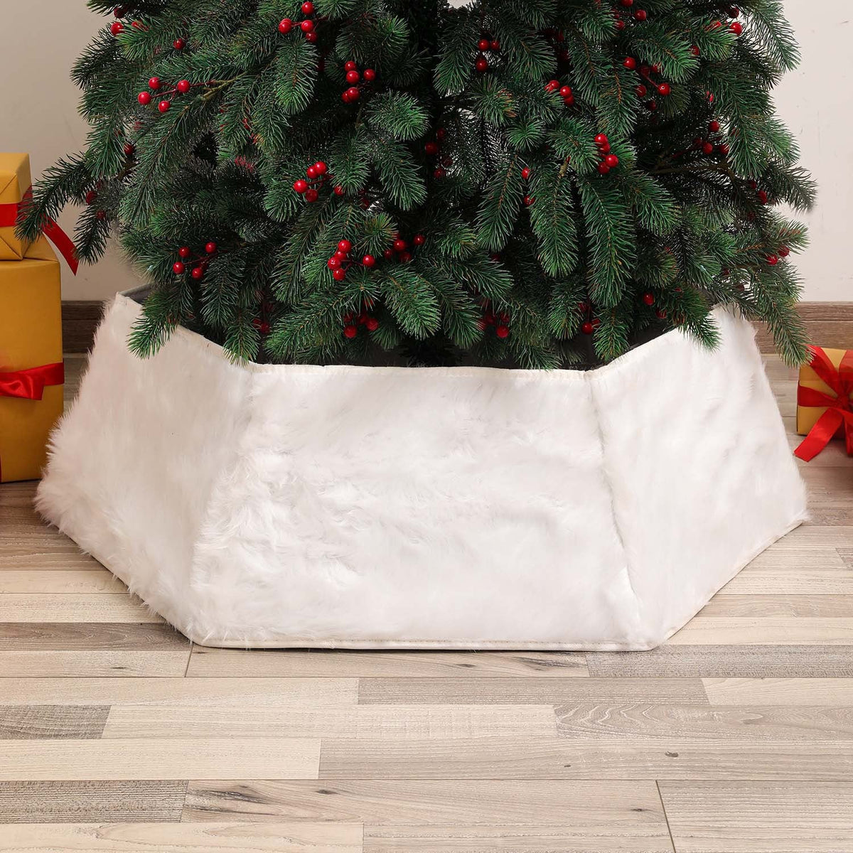 Christmas Tree Skirt Sequin Design Spot Clean Care