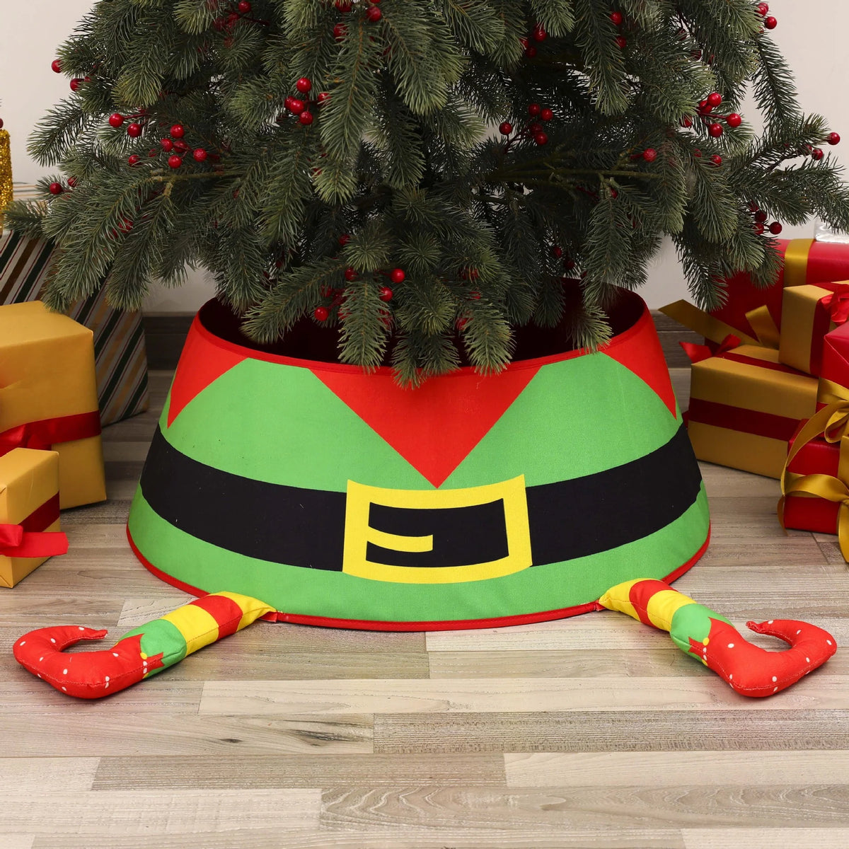 Christmas Tree Skirt Sequin Design Spot Clean Care
