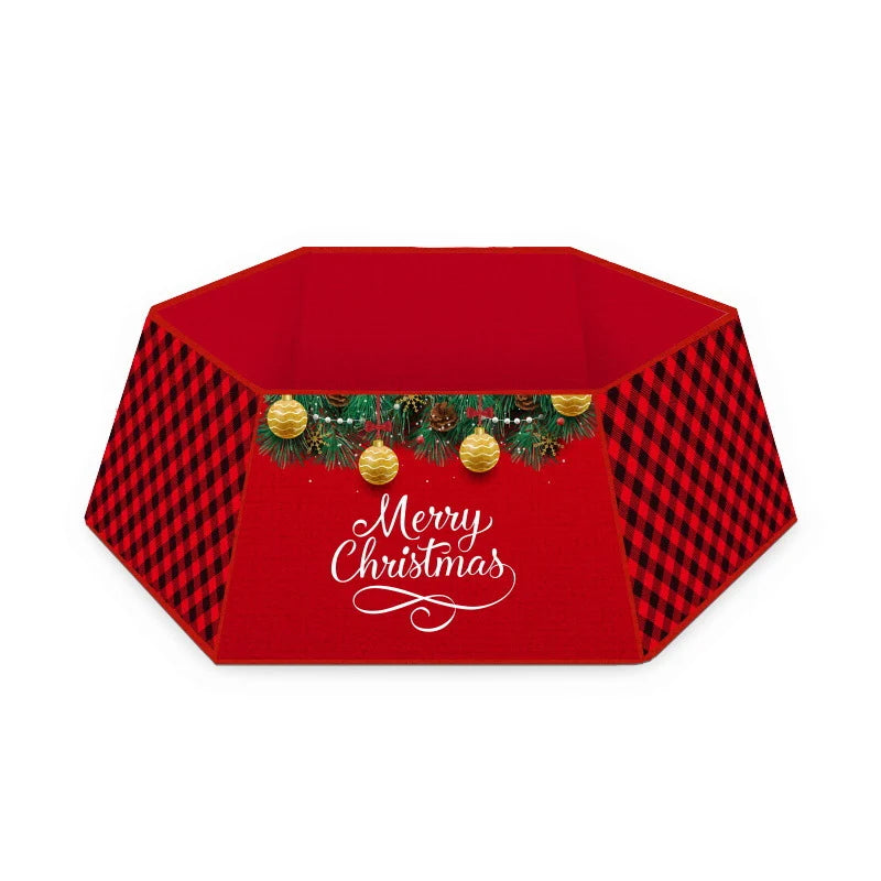 Christmas Tree Skirt Sequin Design Spot Clean Care