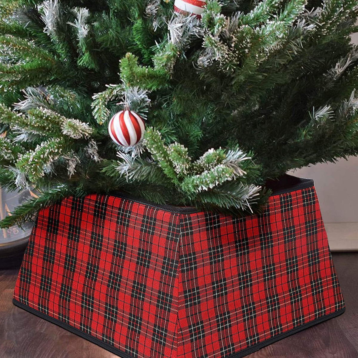 Christmas Tree Skirt Sequin Design Spot Clean Care