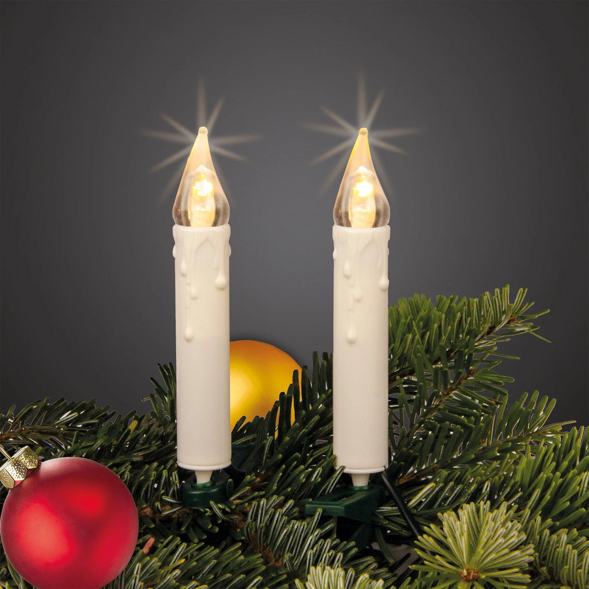 Christmas Tree String Lights 20 LED Candles Warm White