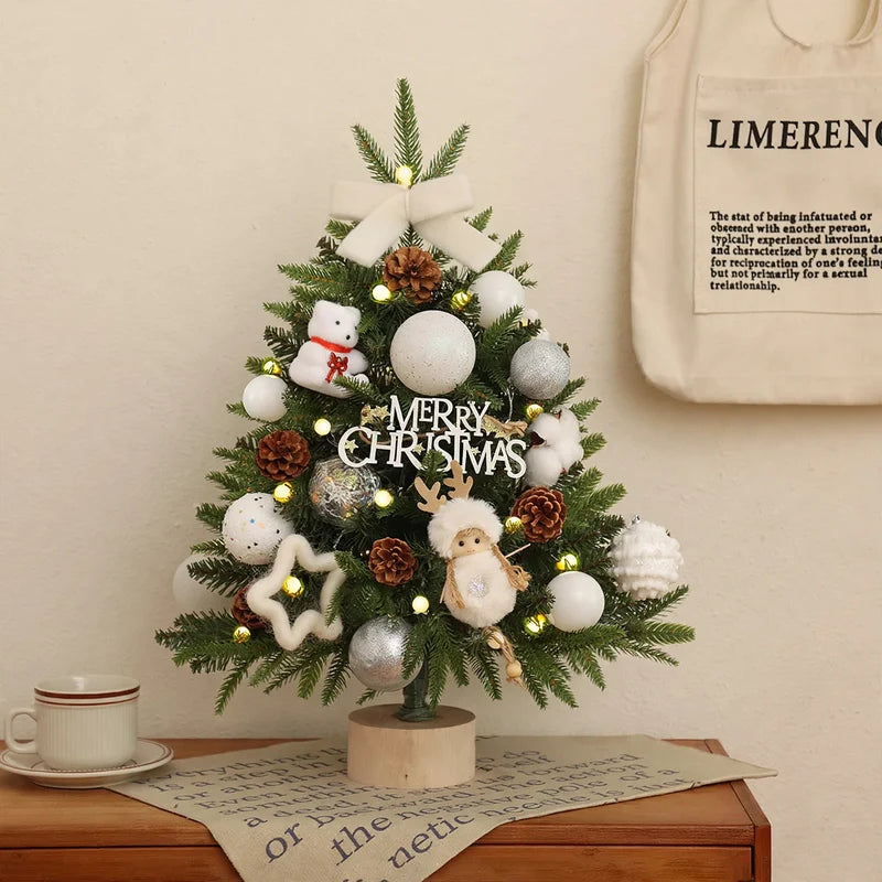 Christmas Tree Tabletop Integrated Lights No Shedding