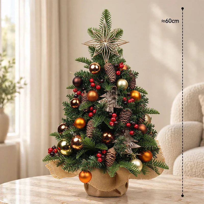 Christmas Tree Tabletop Integrated Lights No Shedding