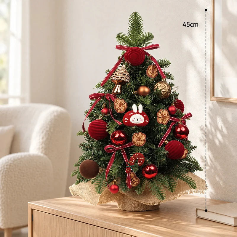 Christmas Tree Tabletop Integrated Lights No Shedding