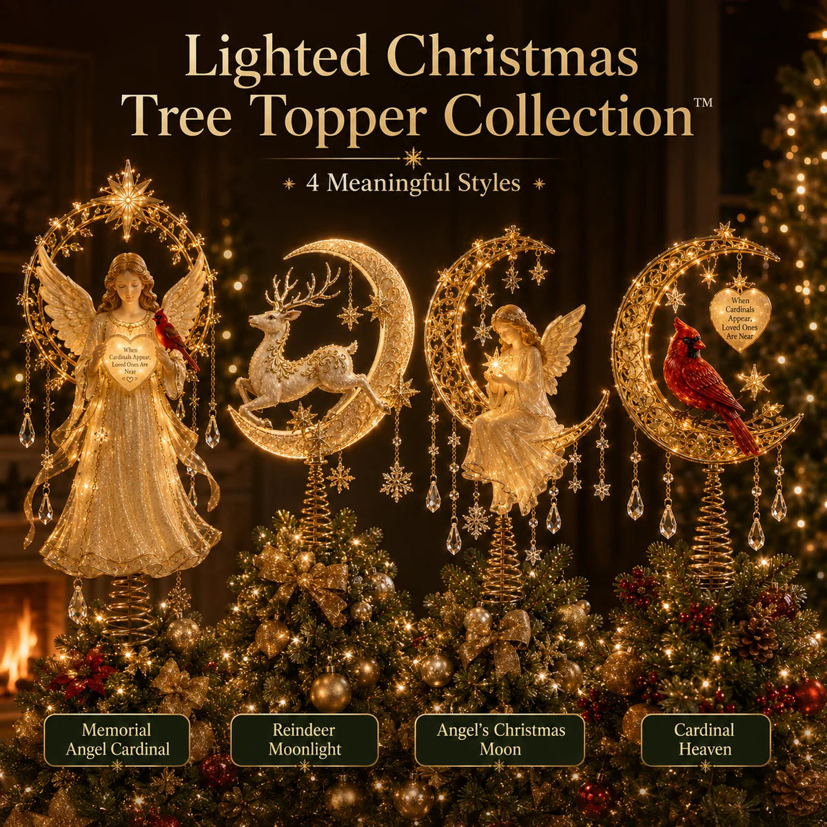 Christmas Tree Topper Lighted Holiday Keepsake Decor