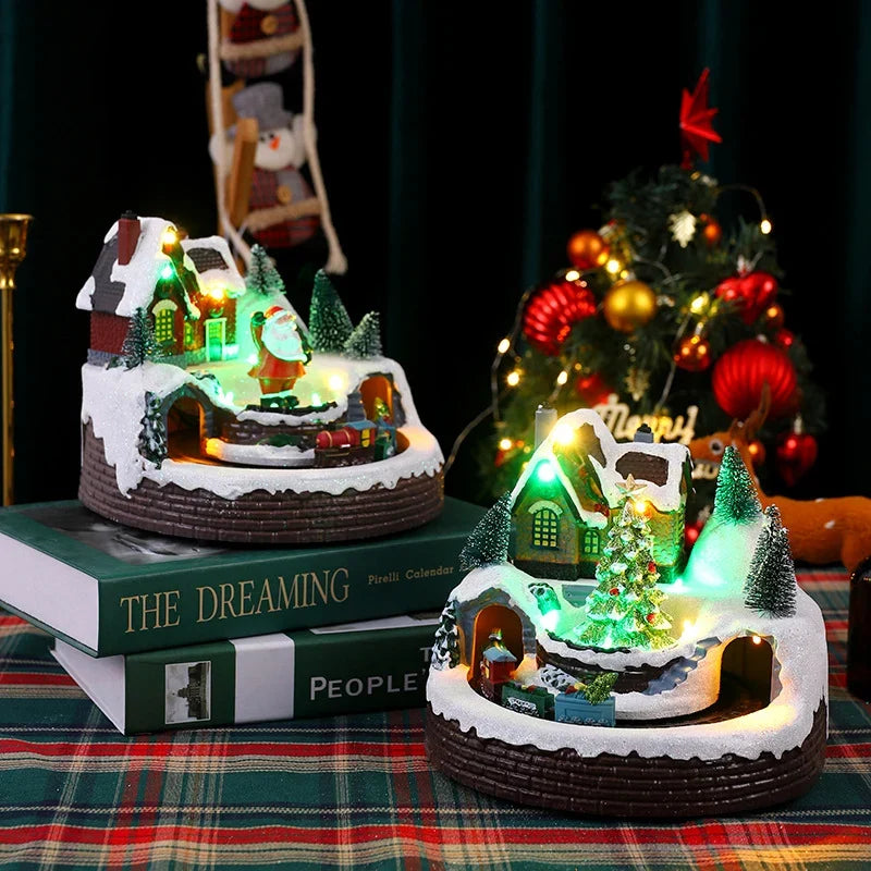Christmas Village Figurine LED-Lit Intricate Design