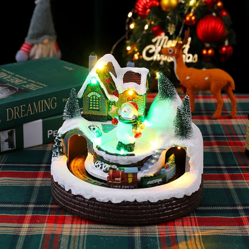 Christmas Village Figurine LED-Lit Intricate Design