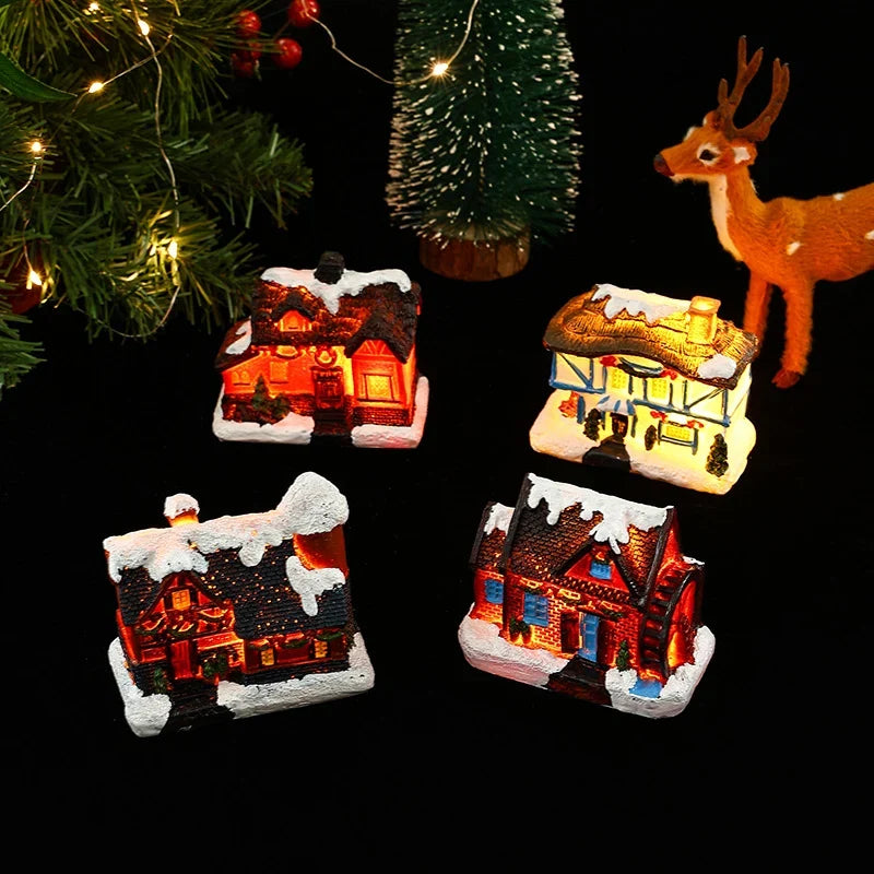 Christmas Village House Warm LED Lighting