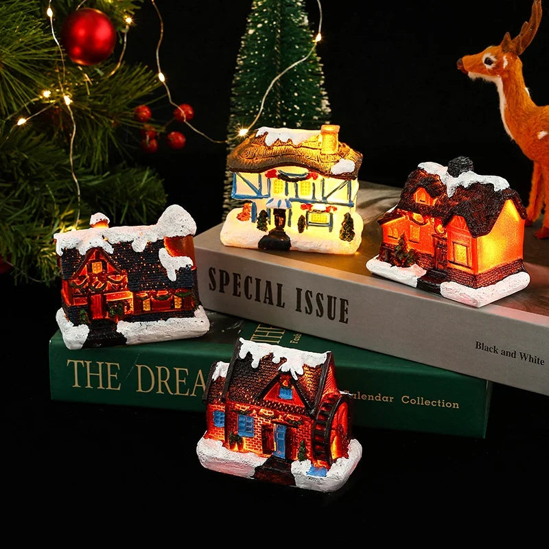 Christmas Village House Warm LED Lighting