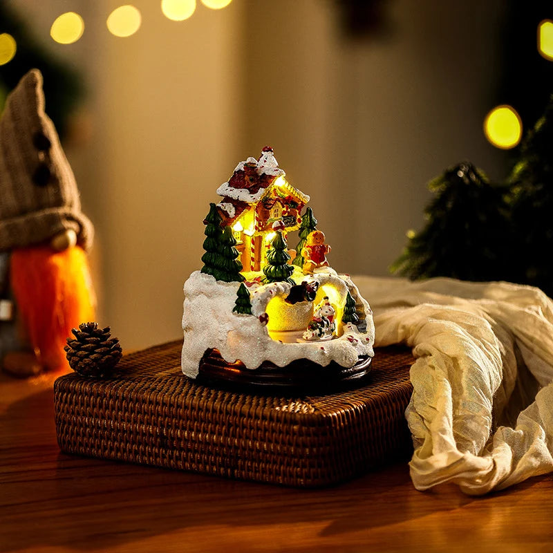 Christmas Village Polyresin LED-Lit Tabletop