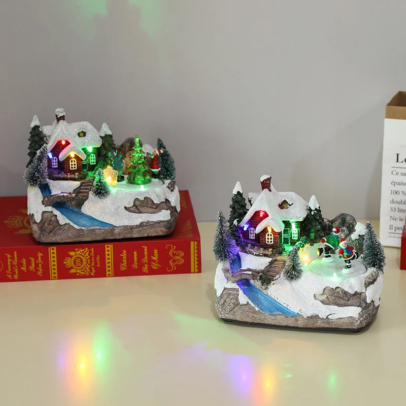 Christmas Village Resin With Built-In LED
