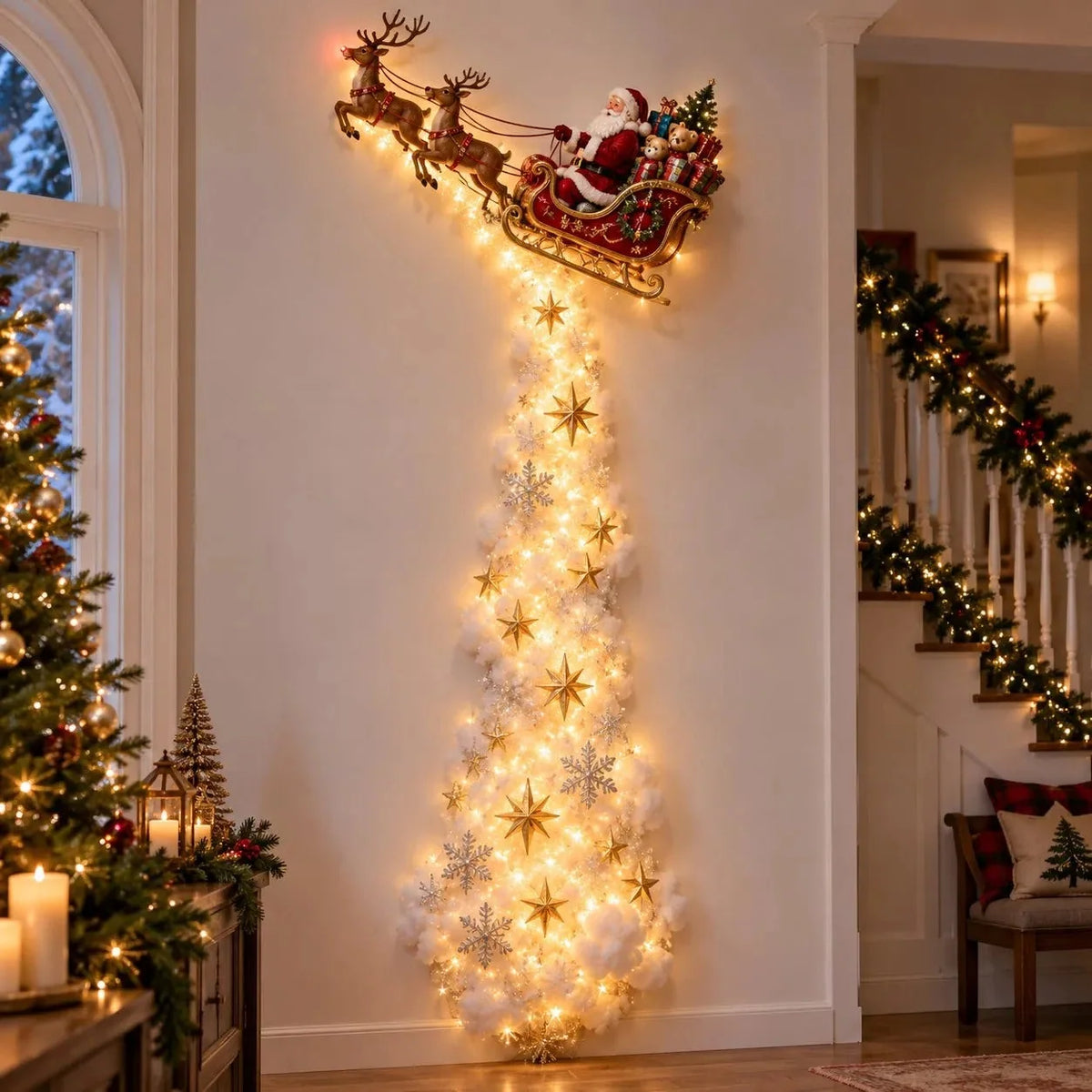Christmas Wall Decor Illuminated Light Trail 5 Designs
