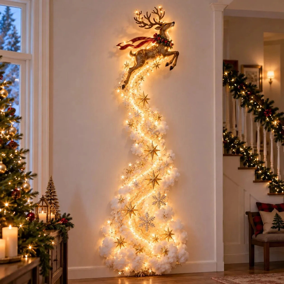 Christmas Wall Decor Illuminated Light Trail 5 Designs