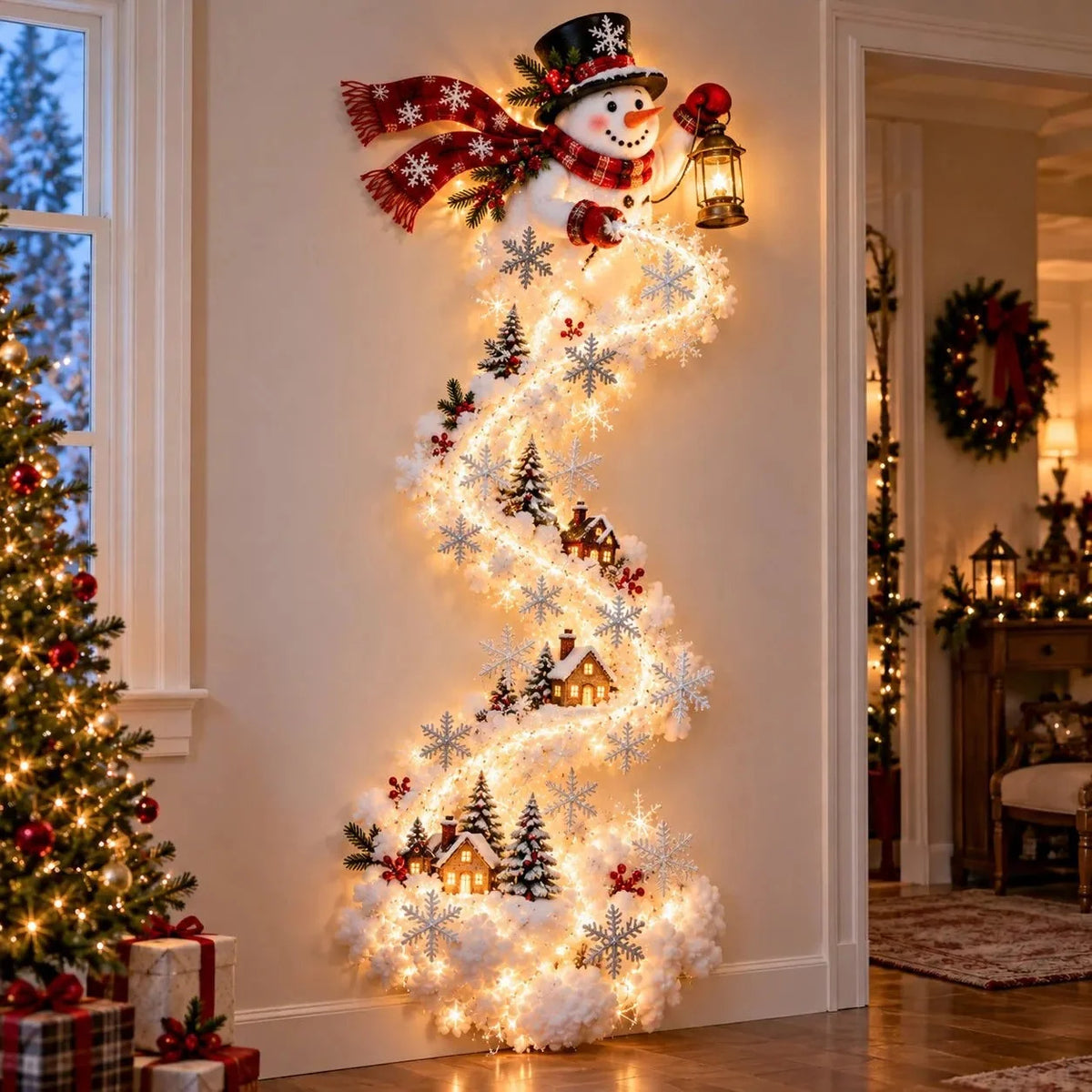 Christmas Wall Decor Illuminated Light Trail 5 Designs