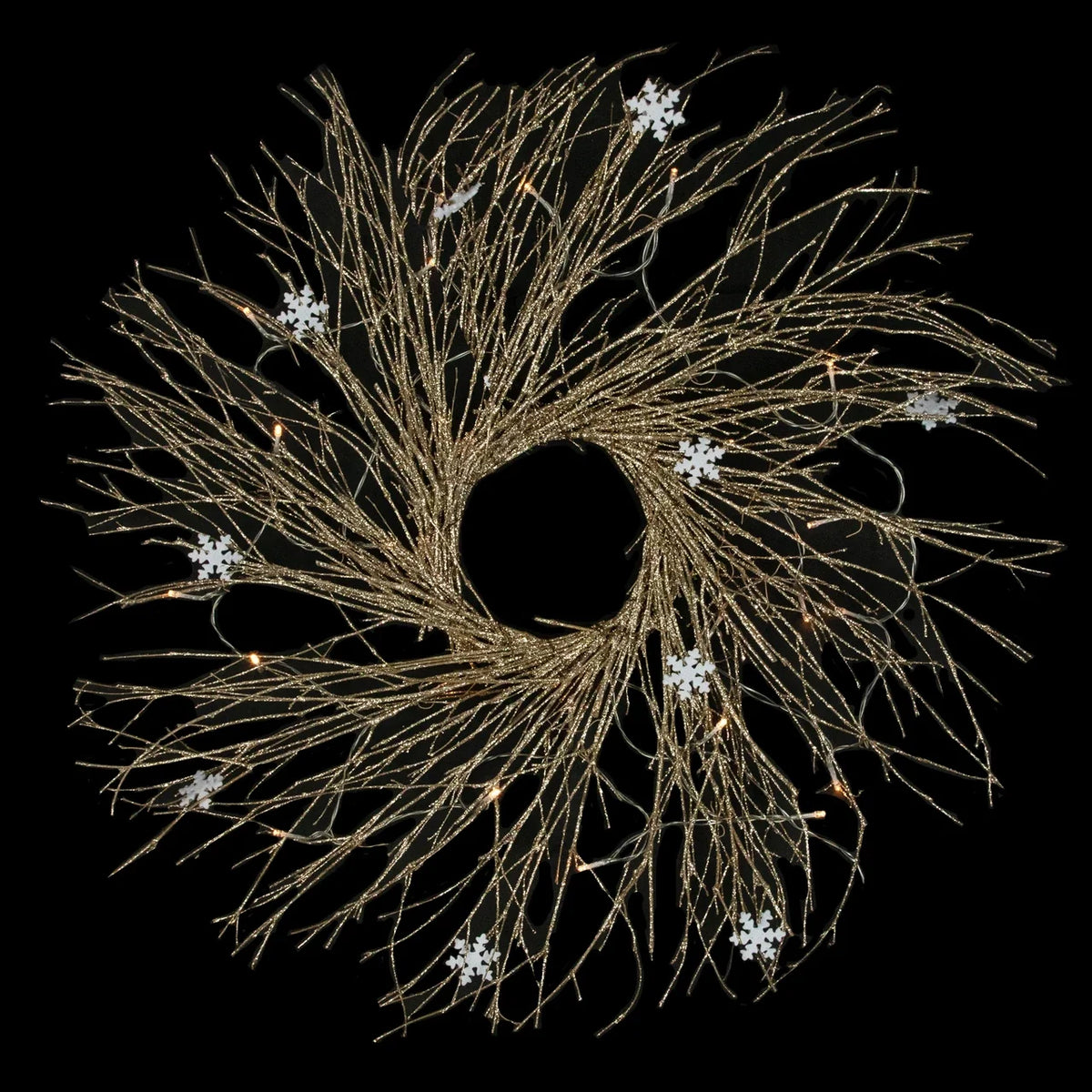 Christmas Wreath 28 Inch Warm White LED Battery Operated