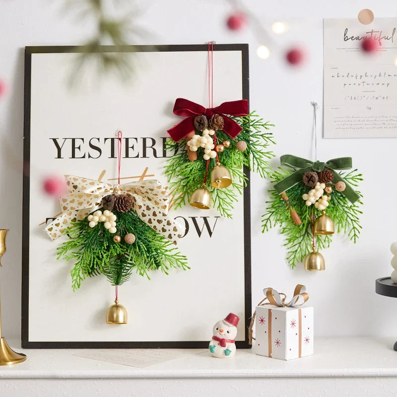 Christmas Wreath Artificial Pine Cones & Berries Weather-Resistant